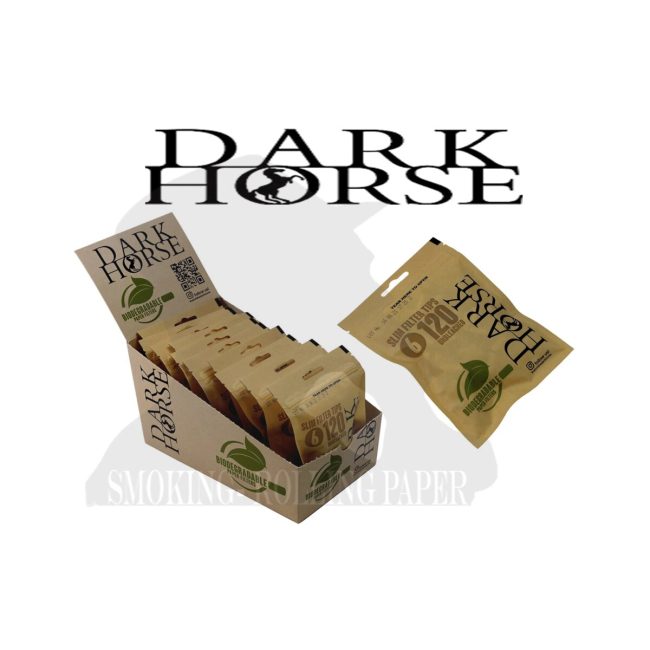 Filtri Dark Horse Slim 6mm Bio Non Sbiancati e Biodegradabili – 10 Sacchetti da 120 Filtrini
