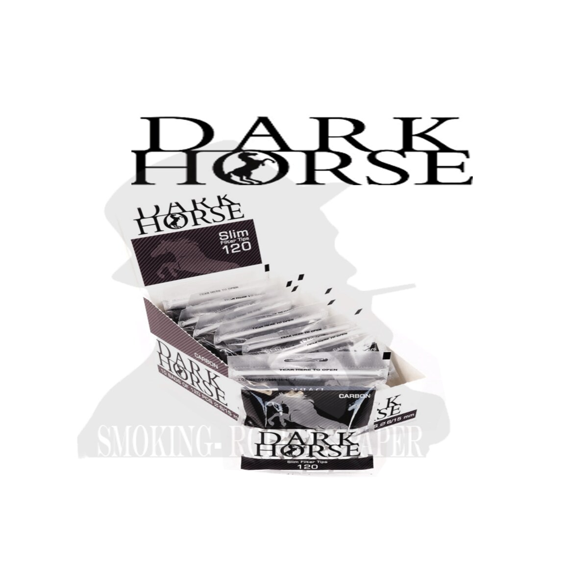 Filtri Dark Horse Slim 6mm con Carboni Attivi – 10 Sacchetti da 120 Filtrini