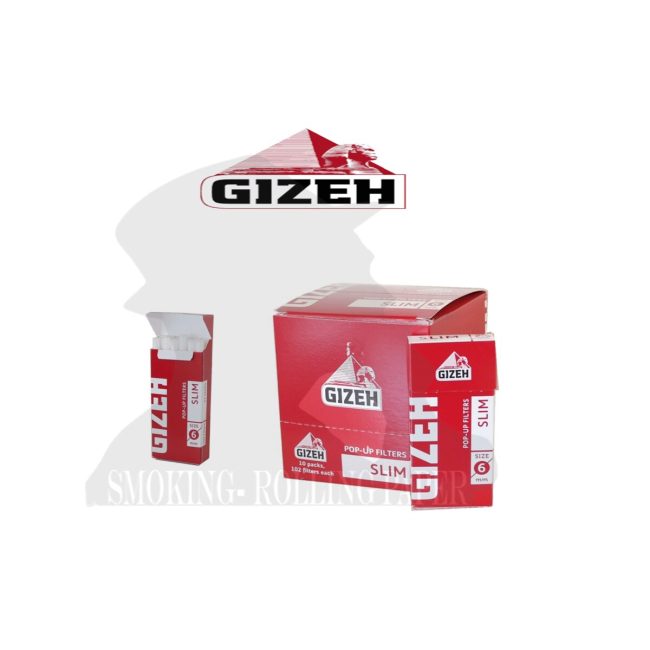 Filtri Gizeh Red Slim 6mm Pop Up Confezione Da 10 Astucci 102 Filtrini
