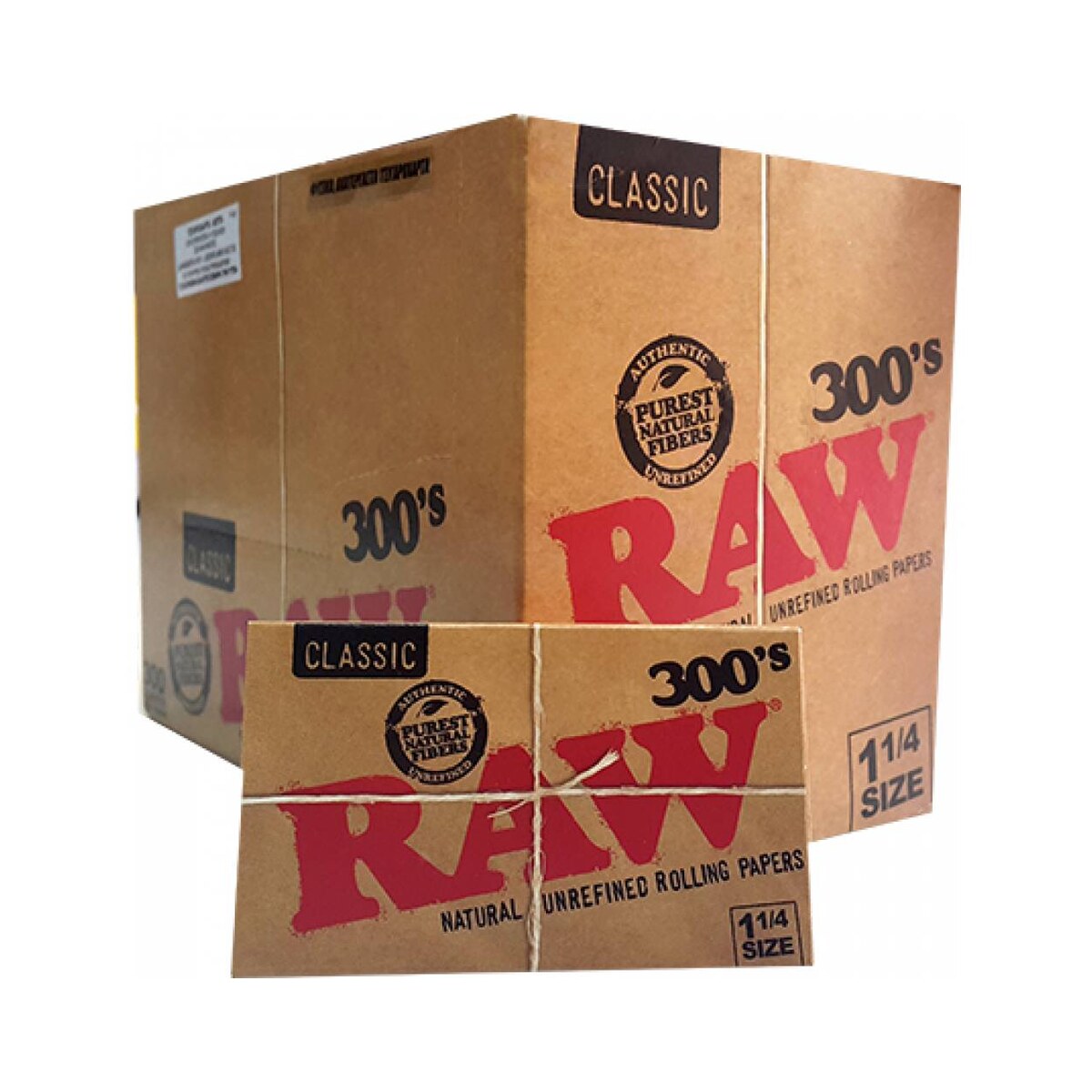 Cartine RAW 300’s Classic Papers – 1¼ – Scatola da 40 Libretti | Foto principale prodotto Cartine RAW 300’s Classic Papers – 1¼ – Scatola da 40 Libretti