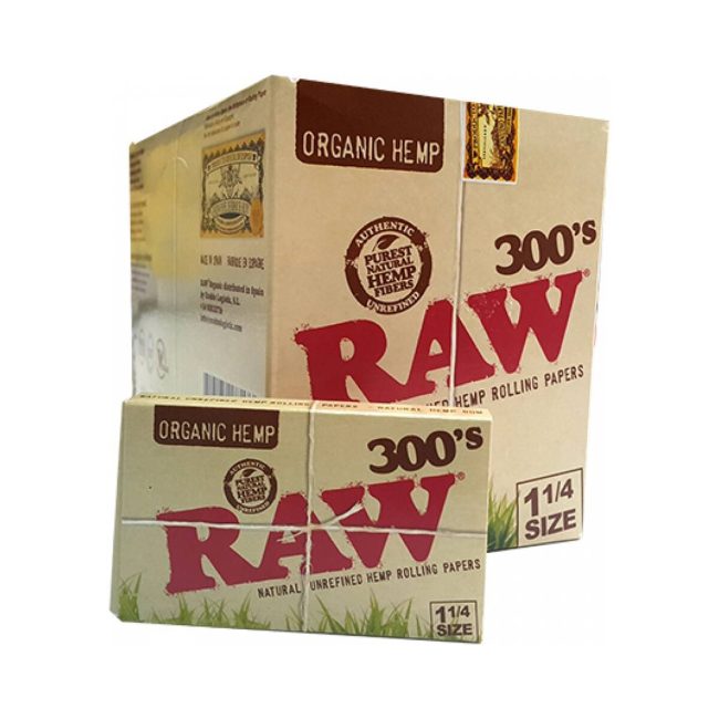 RAW 300's Organic Regular Rolling Papers – 40 Booklets