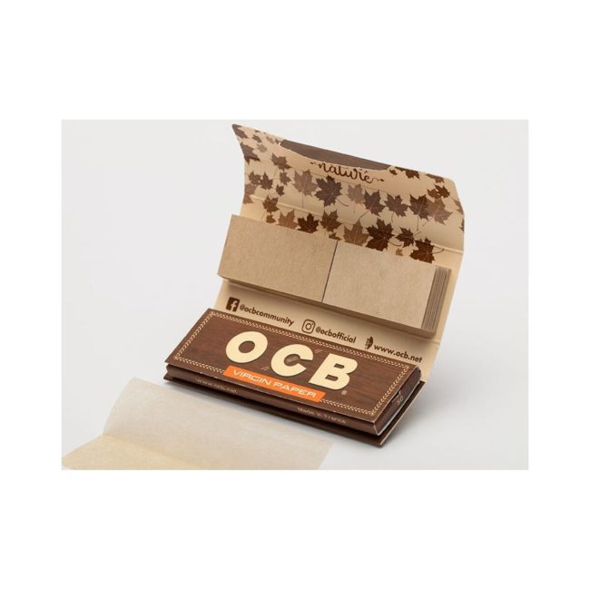 OCB Virgin Medium 1¼ Brown King Size Rolling Papers with Filters – 24 Booklets | Product image 1 OCB Virgin Medium 1¼ Brown King Size Rolling Papers with Filters – 24 Booklets – product image 1