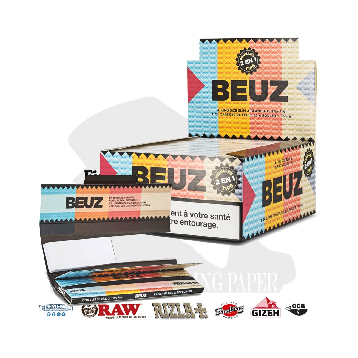 Beuz Cartine Ciel Lunghe King Size con Filtri in Carta – 24 Libretti
