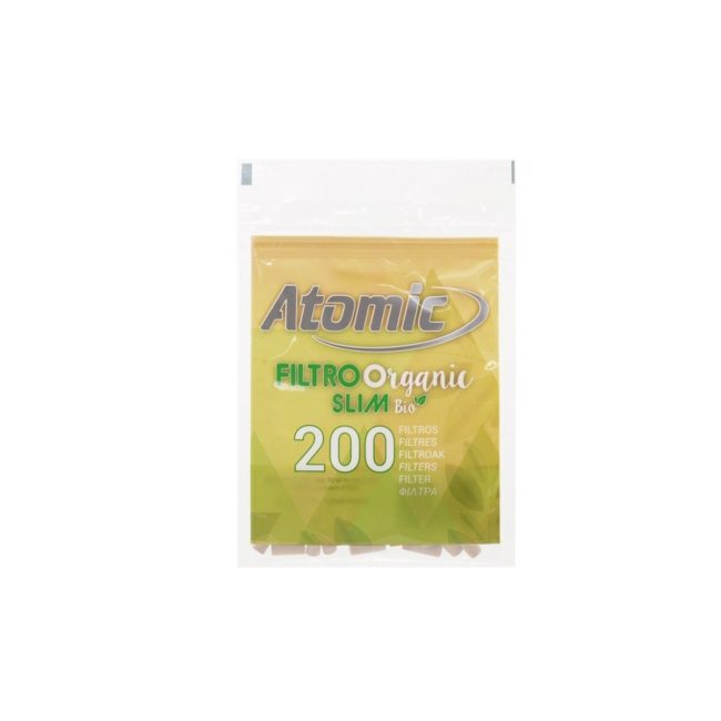Atomic Organic Slim 6 mm Biodegradable Filters – 200 Filters – product image 1