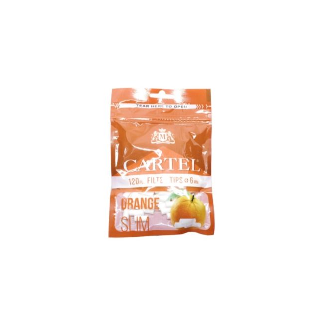 Cartel Orange Slim 6 mm Filters – 10 Bags of 120 Filters | Product image 1 Cartel Orange Slim 6 mm Filters – 10 Bags of 120 Filters – product image 1
