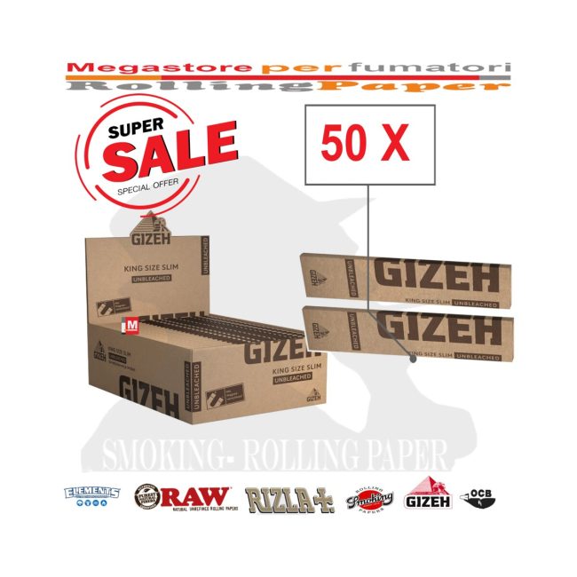 Gizeh Unbleached King Size Rolling Papers – 50 Booklets | Main product image Gizeh Unbleached King Size Rolling Papers – 50 Booklets