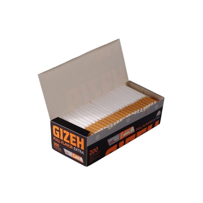 Gizeh Tubetti Full Flavor Extra King Size con Filtro Extra Long – Box da 200 Tubi Vuoti per Sigarette | Foto dettaglio Gizeh Tubetti Full Flavor Extra King Size con Filtro Extra Long – Box da 200 Tubi Vuoti per Sigarette dettaglio prodotto
