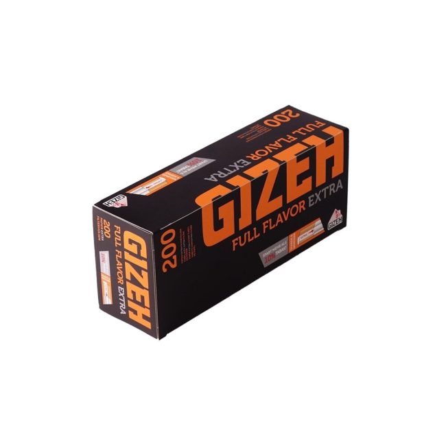 Gizeh Tubetti Full Flavor Extra King Size con Filtro Extra Long – Box da 200 Tubi Vuoti per Sigarette | Foto principale prodotto Gizeh Tubetti Full Flavor Extra King Size con Filtro Extra Long – Box da 200 Tubi Vuoti per Sigarette