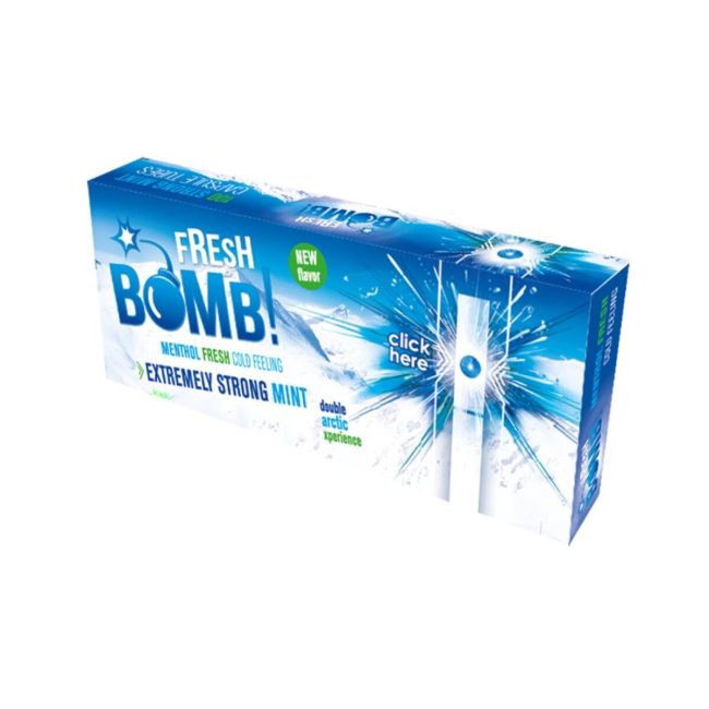 Fresh Bomb Arctic Strong Mint 8 mm with Regular Filter Cigarette Tubes – 100 Tubes