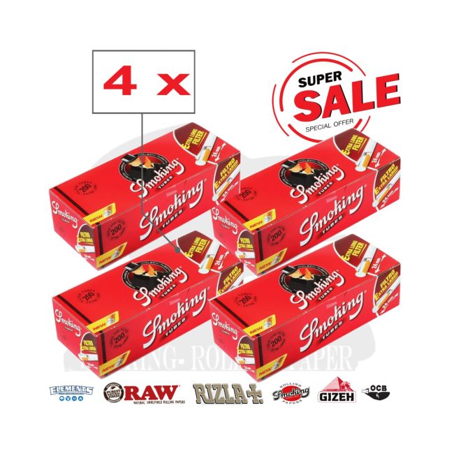 Smoking Extra Long with Filter 24 mm Regular Cigarette Tubes – 200 Tubes