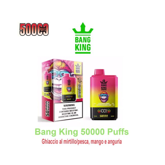 Vape Bang King 2-in-1 50,000 Puffs – Gum Strawberry, Mango and Watermelon | Main product image Vape Bang King 2-in-1 50,000 Puffs – Gum Strawberry, Mango and Watermelon