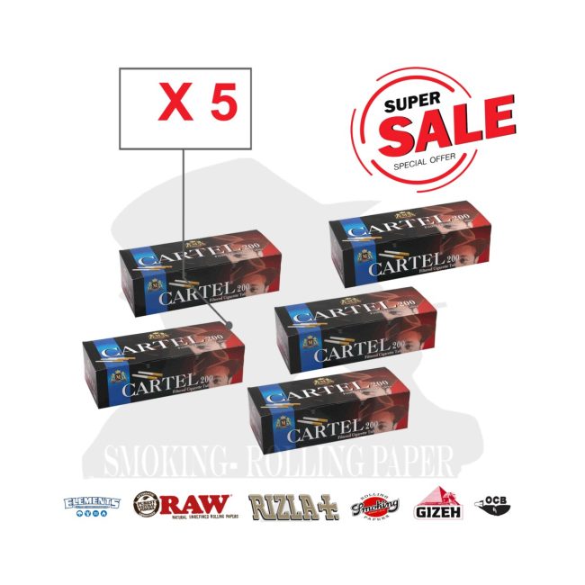 Cartel Tubetti Filtered Cigarette – King Size da 200 Vuote | Foto principale prodotto Cartel Tubetti Filtered Cigarette – King Size da 200 Vuote