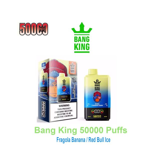 Vape Bang King 2 in 1 – 50,000 Puffs – Strawberry Banana / Red Bull Ice