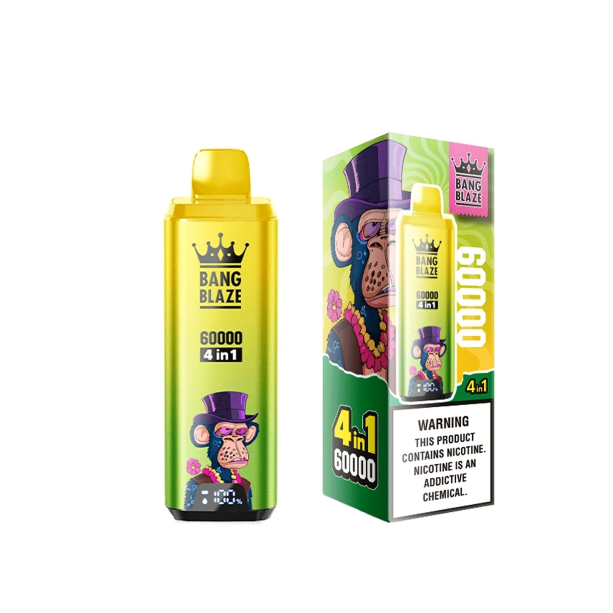 Bang Blaze 60K 4-in-1 60000 Tiri Puffs Fragola Mango/Fragola Kiwi/Mela Uva/Anguria Frutto del Drago