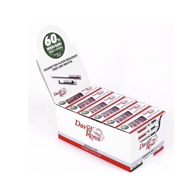 David Ross Microbocchini Slim 8mm in plastica riutilizzabili per sigarette slim – Box 36 Blister da 10 (Totale 360 pezzi) | Foto principale prodotto David Ross Microbocchini Slim 8mm in plastica riutilizzabili per sigarette slim – Box 36 Blister da 10 (Totale 360 pezzi)