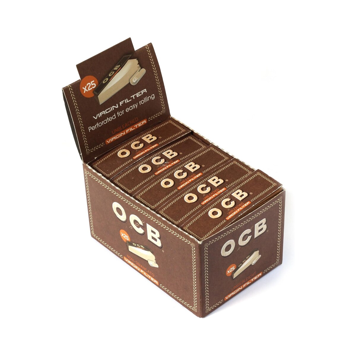 Filtri in Carta OCB Virgin Unbleached – Filtri in Carta Perforiert – 25 Blocchetti | Foto principale prodotto Filtri in Carta OCB Virgin Unbleached – Filtri in Carta Perforiert – 25 Blocchetti