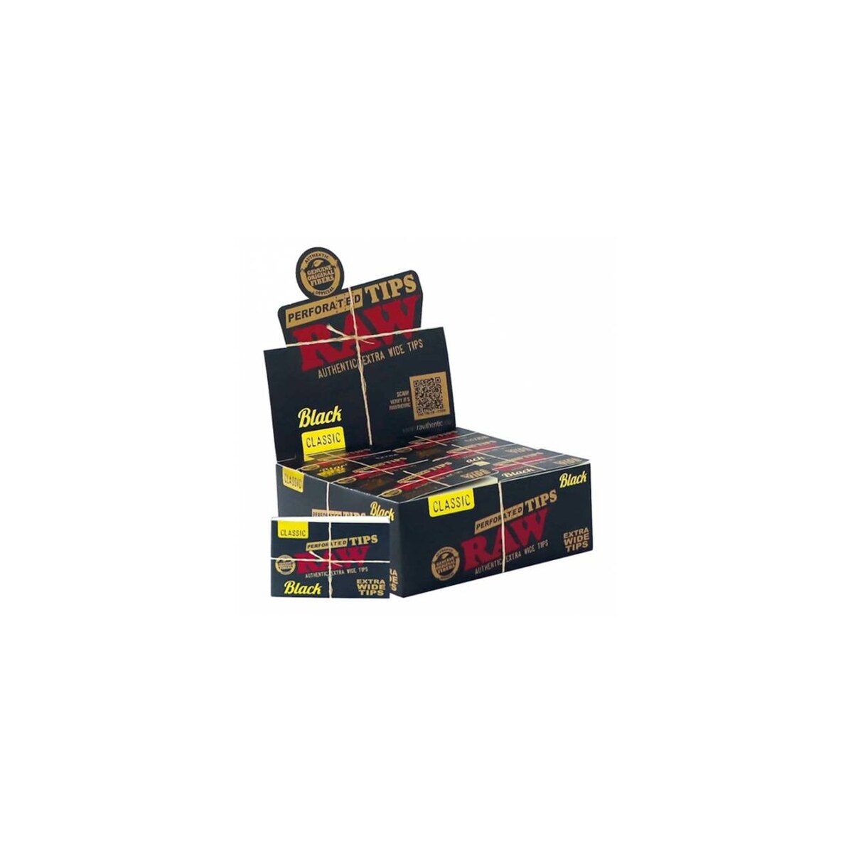 RAW Black Classic Filtri di Carta Extra Wide Tips – Unbleached – 36 Blocchetti | Foto principale prodotto RAW Black Classic Filtri di Carta Extra Wide Tips – Unbleached – 36 Blocchetti