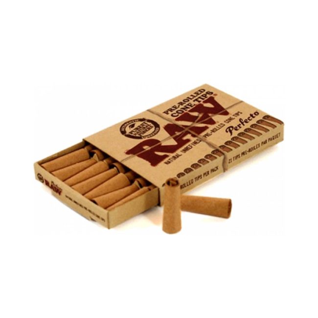 RAW Pre-Rolled Cone Perfecto Pre-Rolled Paper Tips – 20 Pieces | Product image 1 RAW Pre-Rolled Cone Perfecto Pre-Rolled Paper Tips – 20 Pieces – product image 1