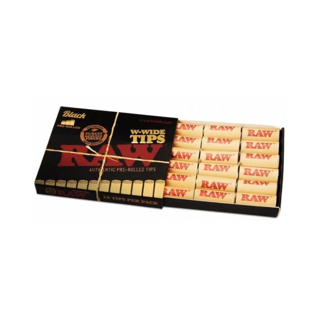 RAW Pre-Rolled Filtri in Carta Black Tips Regular – 20 Pezzi | Foto dettaglio RAW Pre-Rolled Filtri in Carta Black Tips Regular – 20 Pezzi dettaglio prodotto