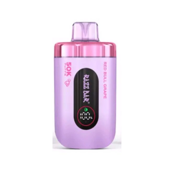 Razz Bar Vape 50,000 Puffs – Grape Red Bull / Red Bull Grape | Product image 1 Razz Bar Vape 50,000 Puffs – Grape Red Bull / Red Bull Grape – product image 1