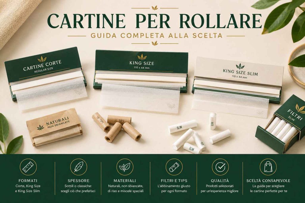 Guida completa alla scelta delle cartine per rollare con formati corte King Size e King Size Slim