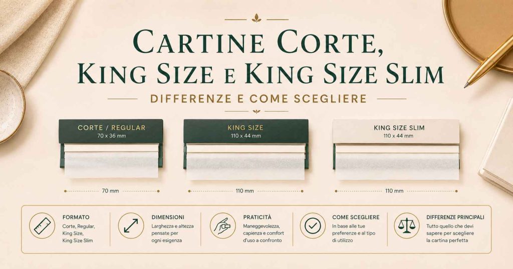 Confronto tra cartine corte King Size e King Size Slim