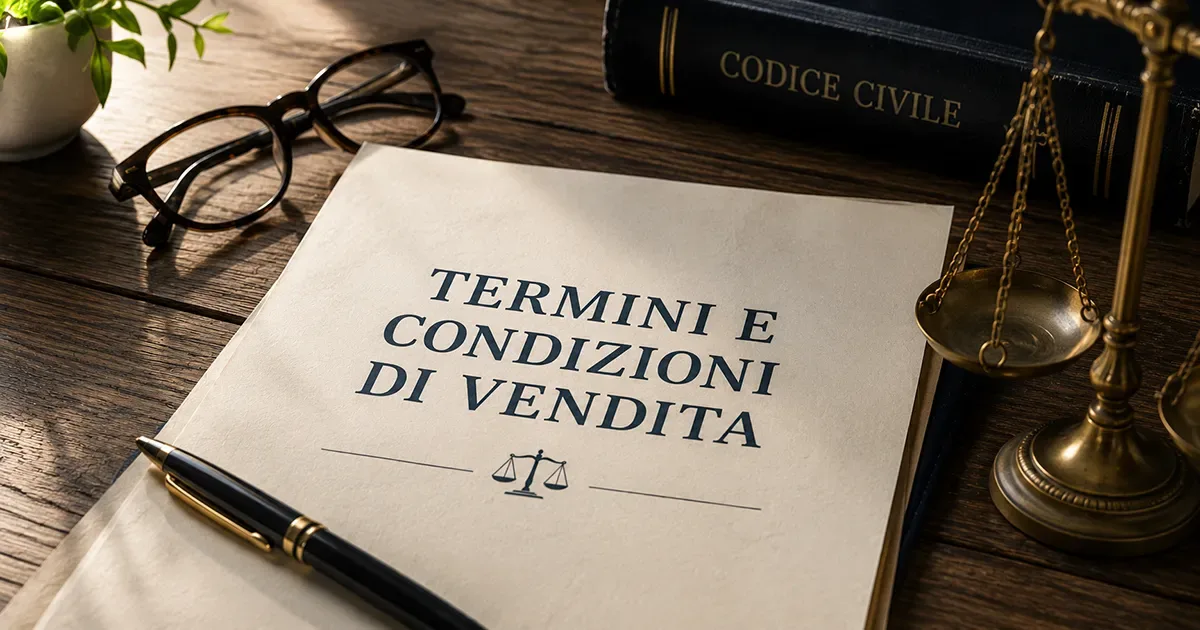 Documento relativo ai termini e alle condizioni di vendita di Cartine per Rollare
