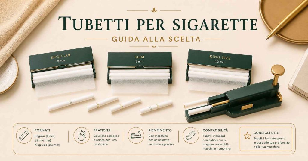 Guida alla scelta dei tubetti per sigarette regular slim e King Size